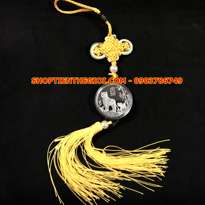 Dây Treo Ô Tô Xu Úc Hình Con Cọp Mạ Bạc - SP005417